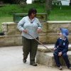 Pamela Young teaching children at Kurnell